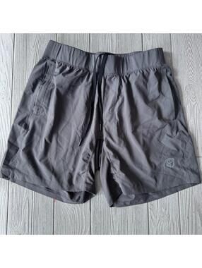 Born Primitive Workout Shorts Men’s Medium 7” Gray Athletic Training Gym Shorts